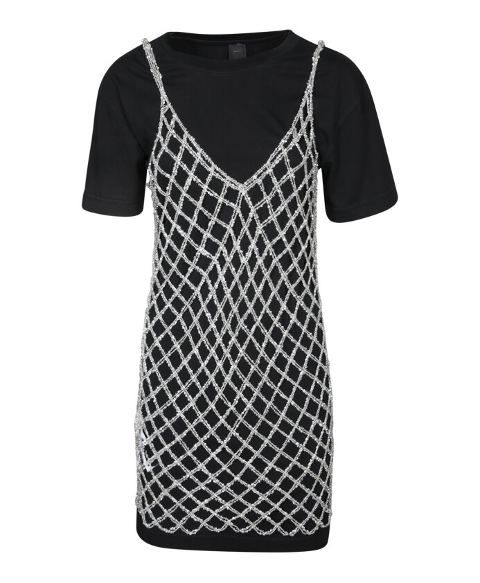 robe-courte-argentee-en-maille-crochetee