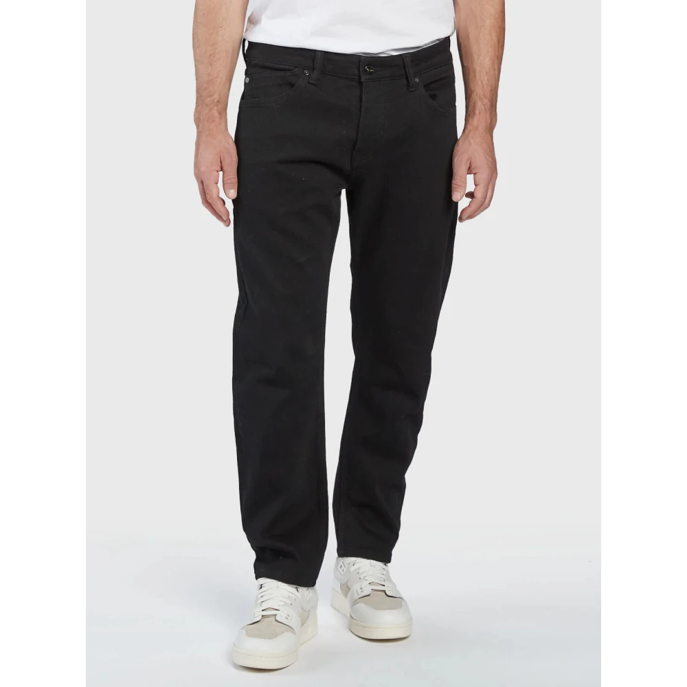Gabba Losse Tapered Zwarte Jeans met Vijf Zakken Black Heren