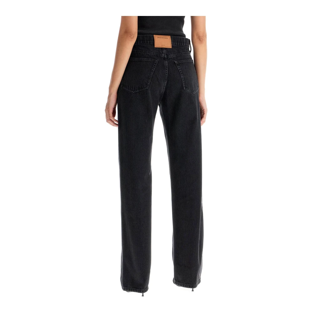 alexander wang Rhinestone Straight Jeans Gray Dames