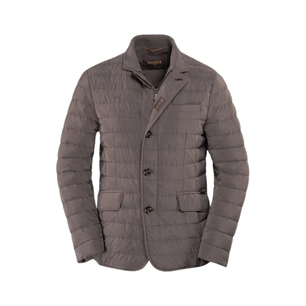 Moorer Men's Green Down Jackets, 2XL, Lightweight Down Jacket Classic Cut