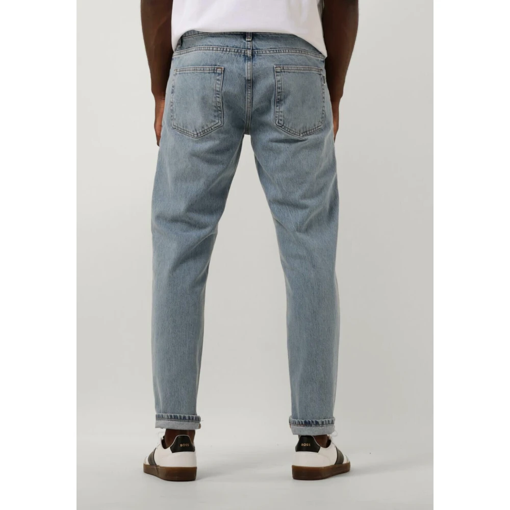 Woodbird Heren Straight Leg Blauwe Jeans Blue Heren