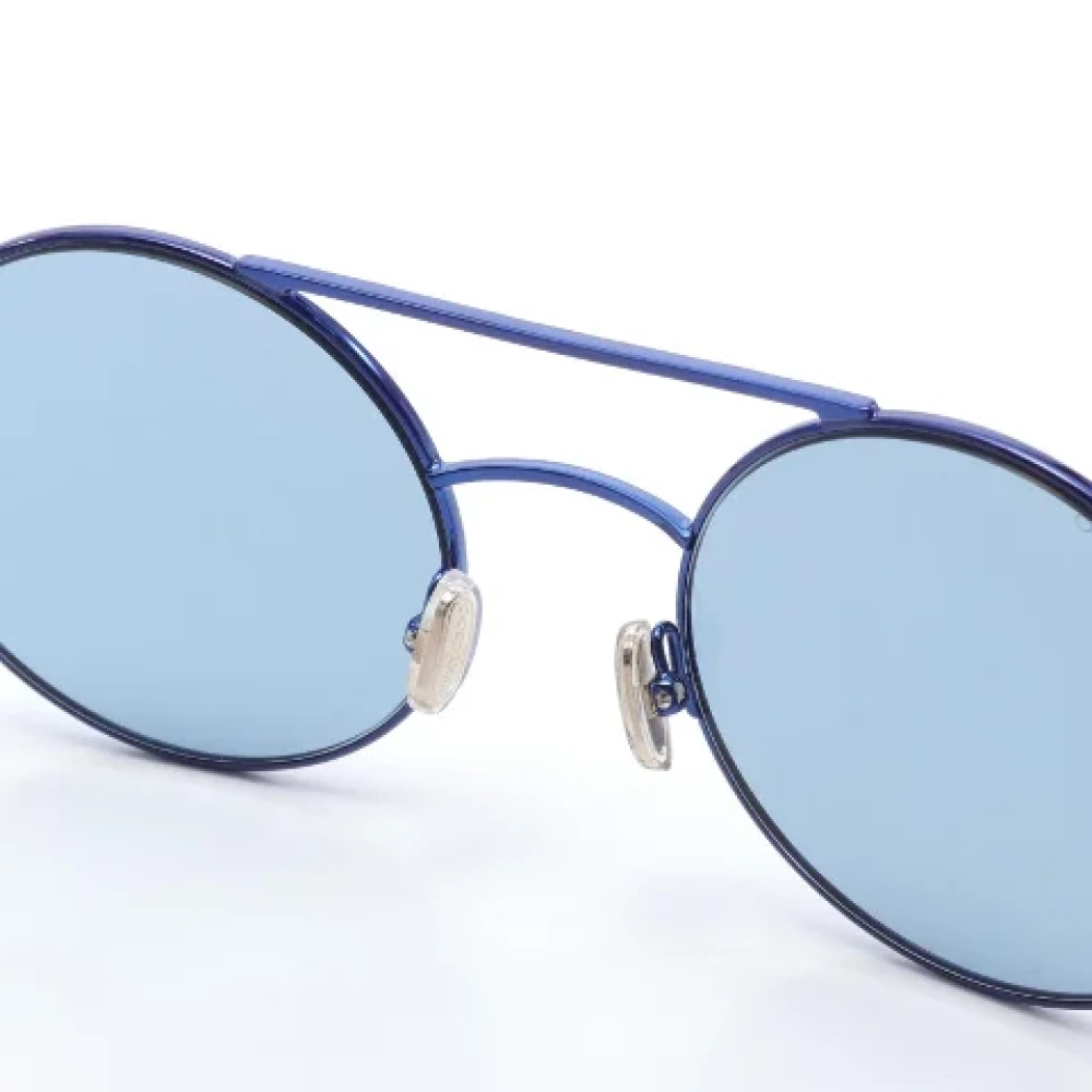 Jimmy Choo Pre-owned Metal sunglasses Blue Dames