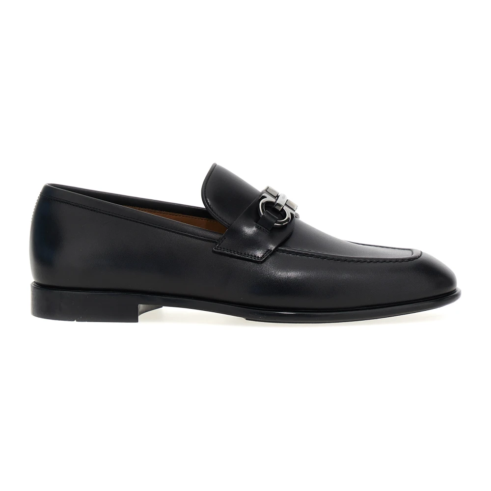 Ferragamo Men's Black Loafers, 7 Uk, Loafers