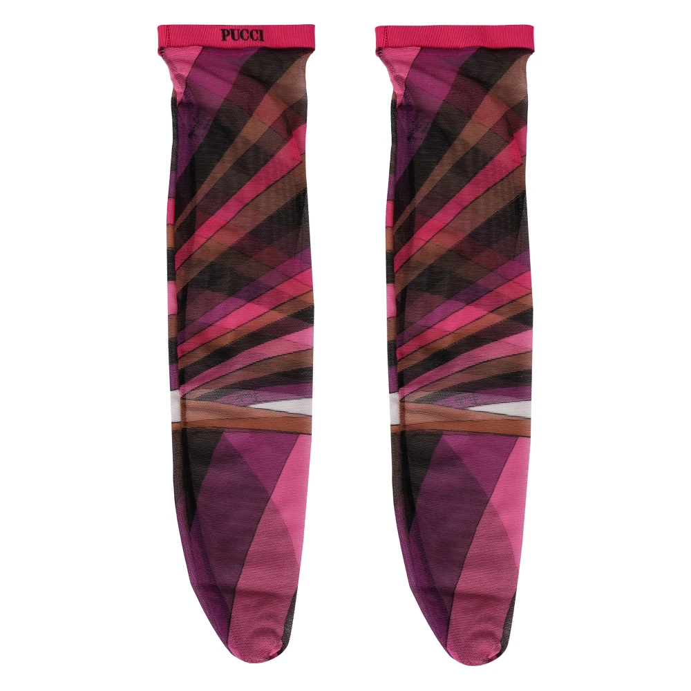 EMILIO PUCCI Iride All Over Print Nylon Sokken Multicolor Dames