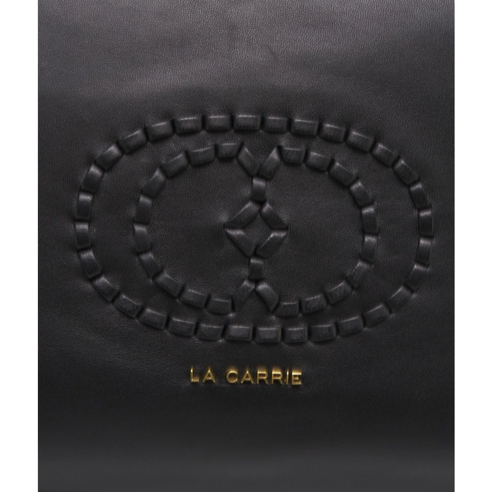 La Carrie Zwarte Leren Shopper Tas Black Dames