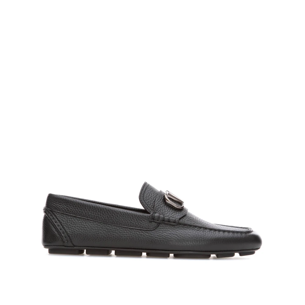 Valentino Garavani Stijlvolle Loafers met Uniek Design Black Heren