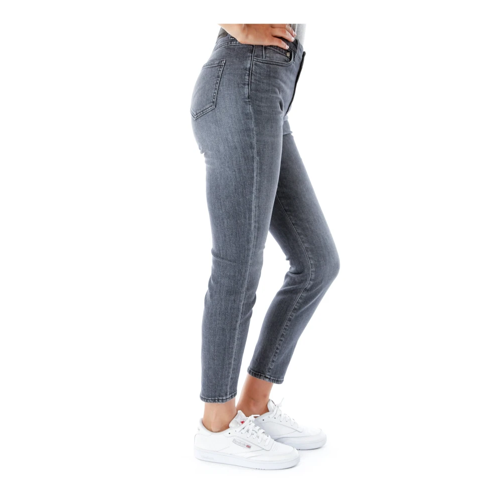 closed Highwaist Slim Fit Cropped Jeans Gray Dames