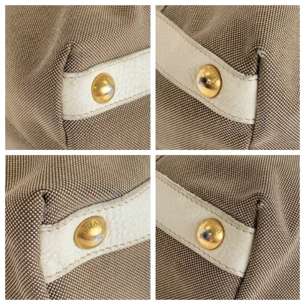 Prada Vintage Pre-owned Canvas totes Beige Dames