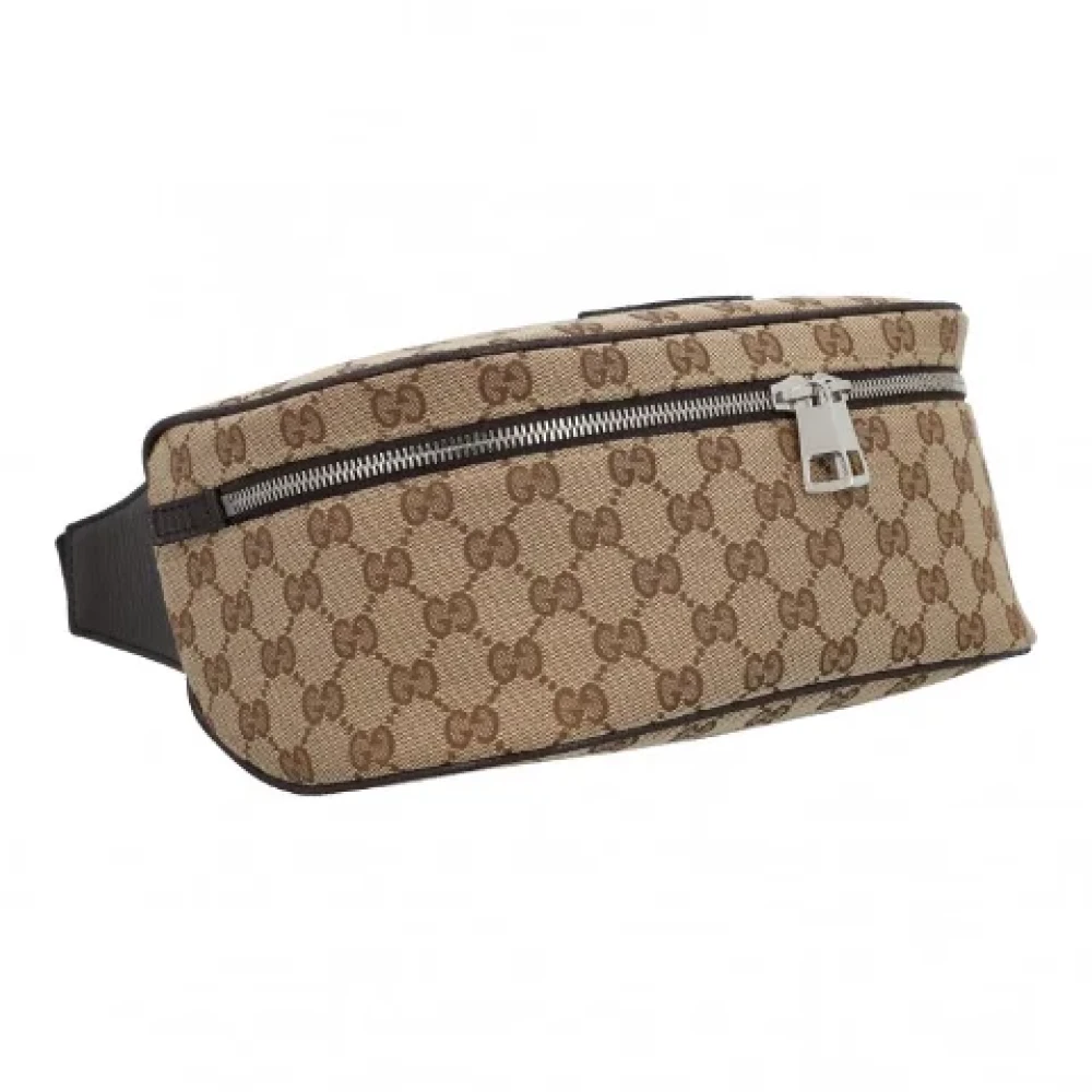 Gucci Vintage Pre-owned Fabric crossbody-bags Brown Dames