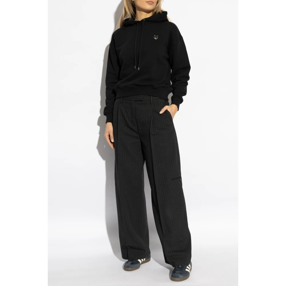 Maison Kitsuné Hoodie Black Dames