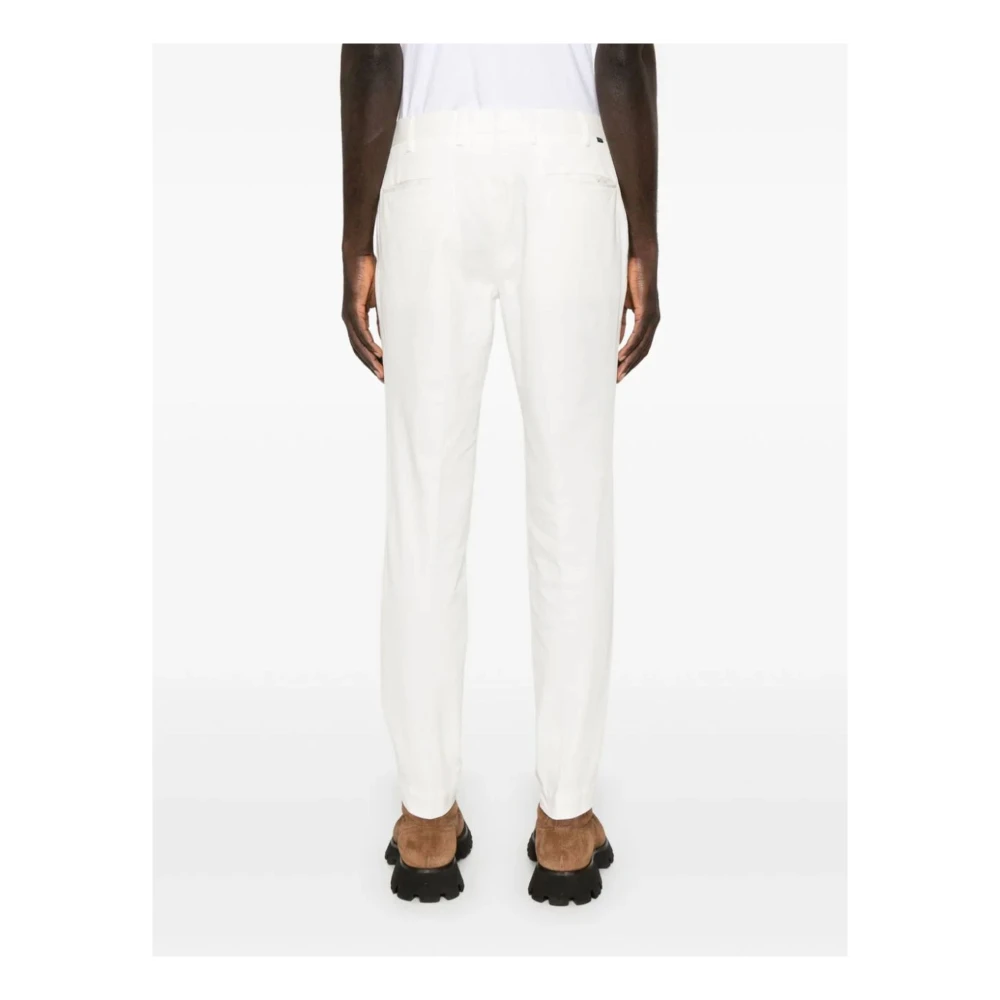 Incotex Witte katoenen chino's voor heren White Heren