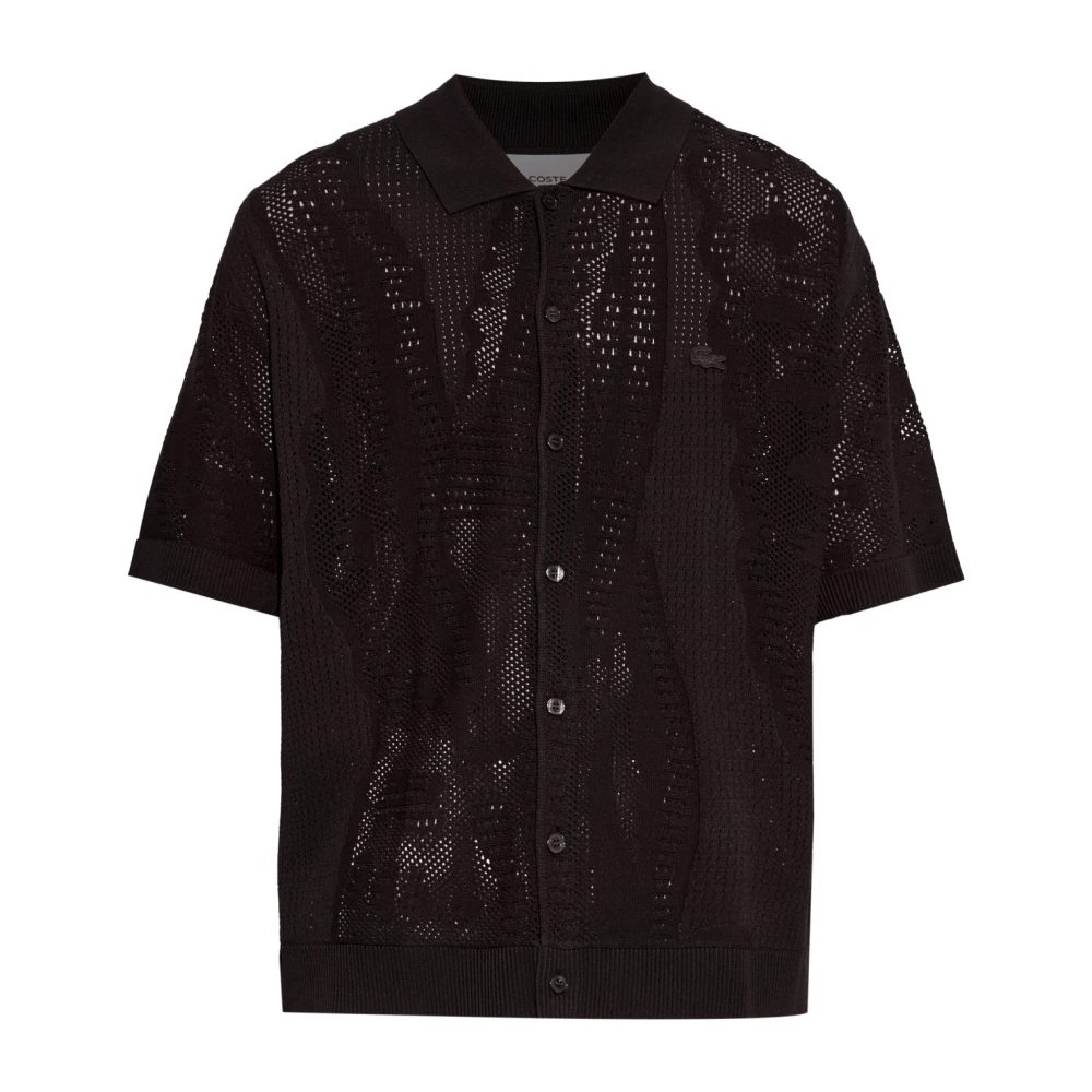 Lacoste Herr Brun Skjortor M, Lacy Knit Crocodile Shirt