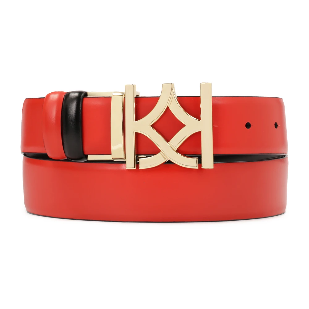 Kazar Rood en zwart dubbelzijdige riem Red Dames