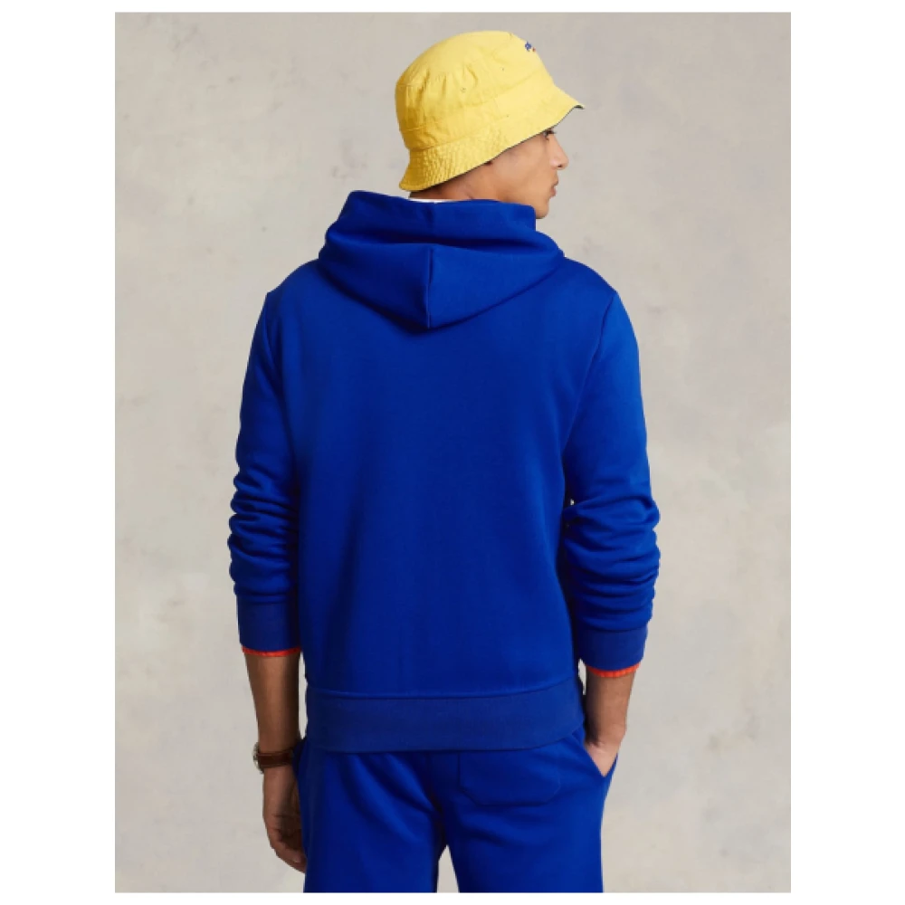 Polo Ralph Lauren Ritshoodie in Katoenmix Blue Heren