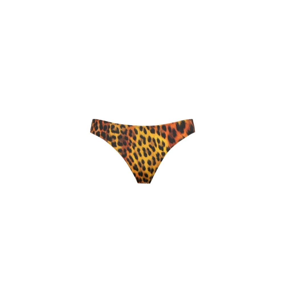 Roberto Cavalli Women's Multicolor Bikinis, Xl, Jaguar-Print Bikini Briefs