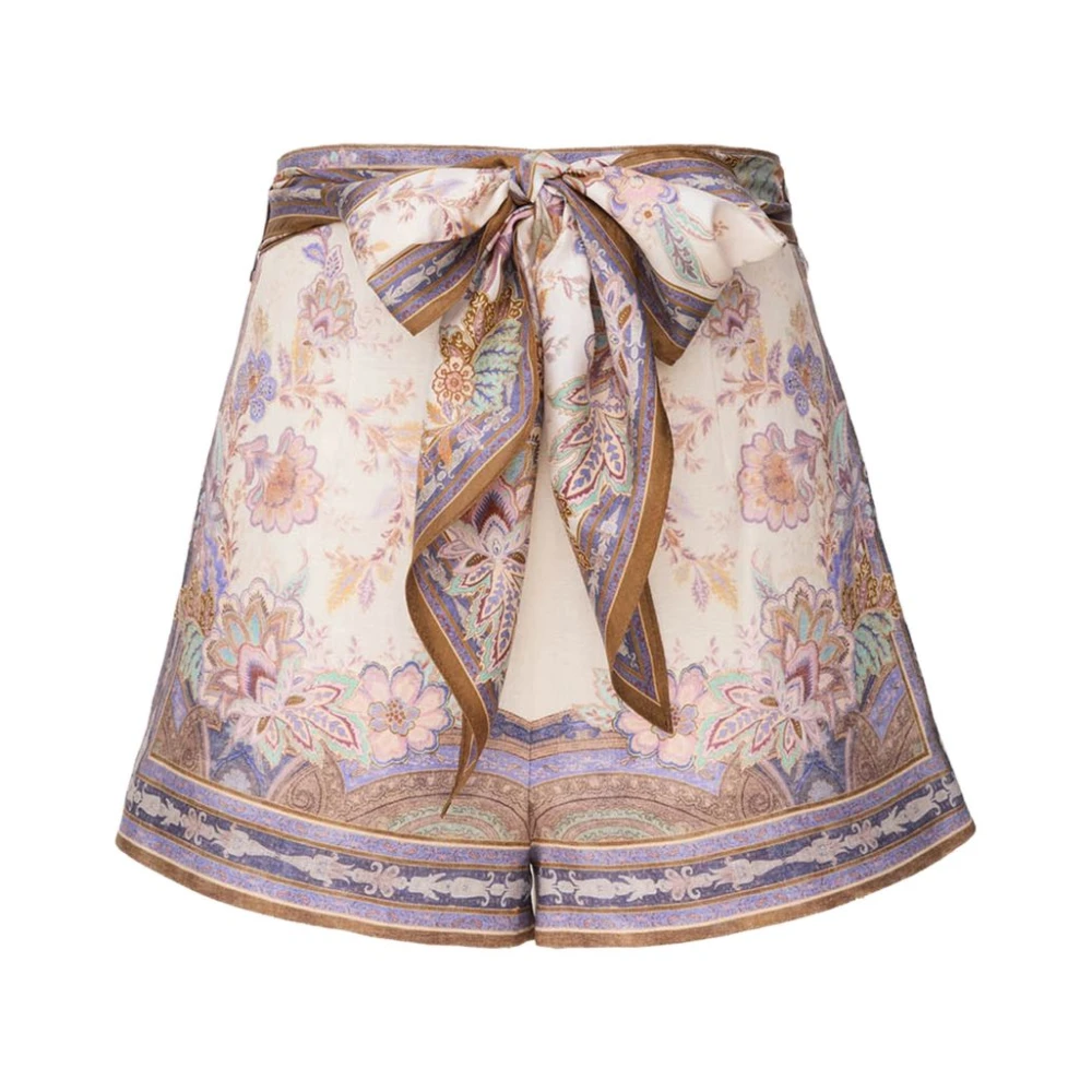 Zimmermann Women's Multicolor Short Shorts, S, Short Shorts