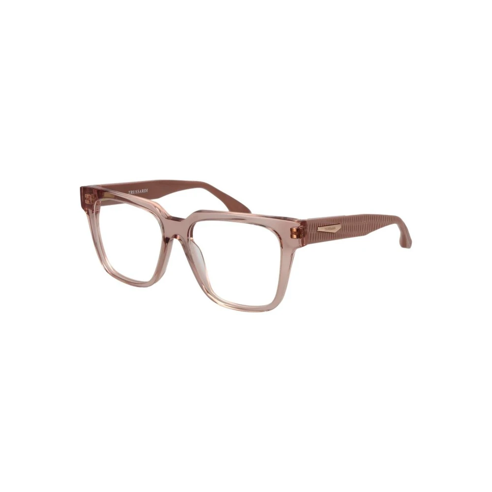 Trussardi Women's Pink Glasses, One Size, Elegant Cat-Eye Glasses Frame