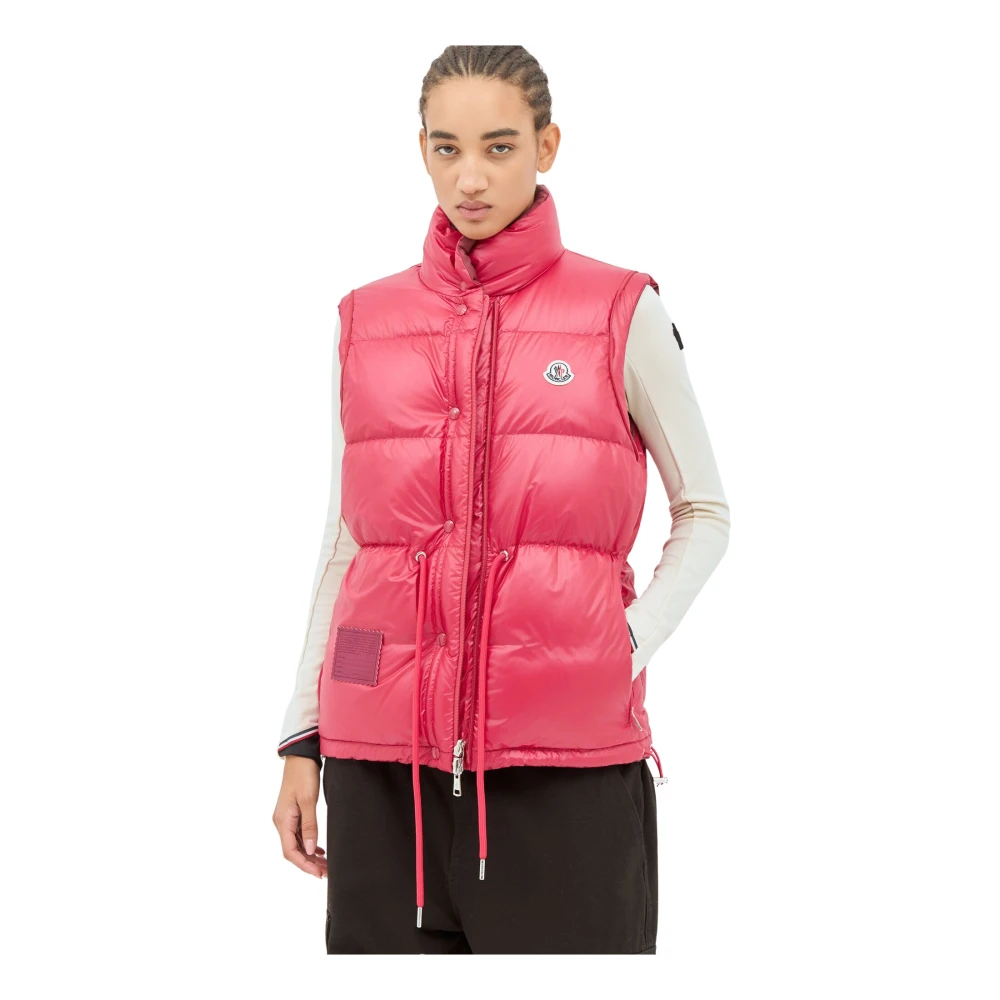 Moncler Omkeerbare korte donsjas Red Dames