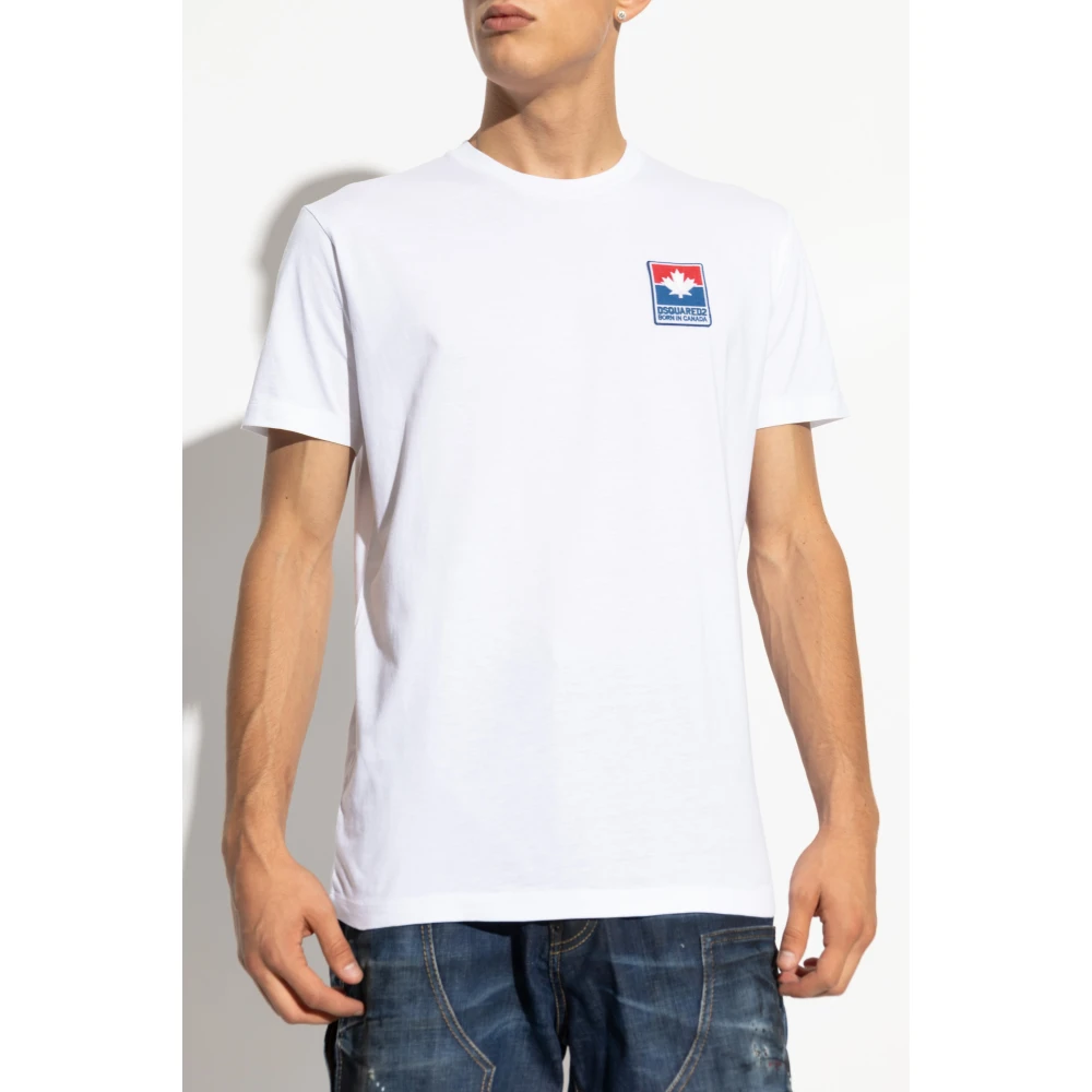 Dsquared2 T-shirt met logo White Heren