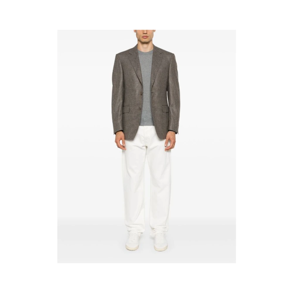Canali Grijze Trui Stijlvol Casual Mode Gray Heren