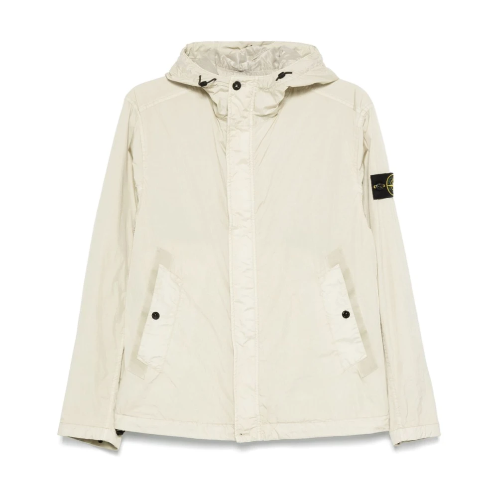 Stone Island Beige Kappor för Män Beige, Herr