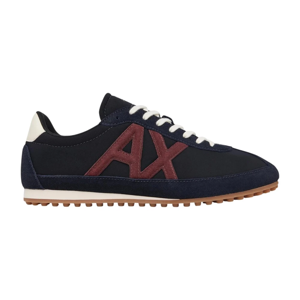 Armani Exchange Logo-Patch Trainers - Male - Sneakers - Blue - 6 Uk - Shoes