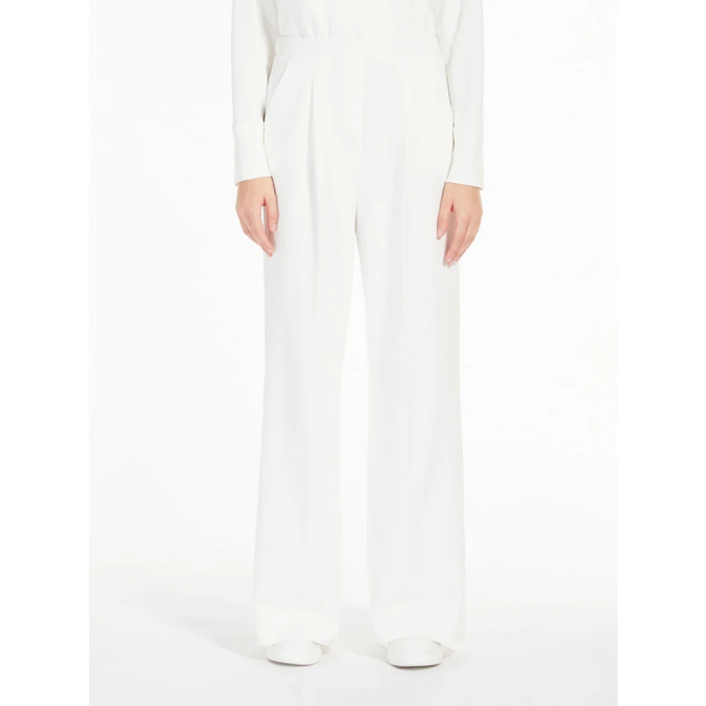 Max Mara Wijde Broek White Dames