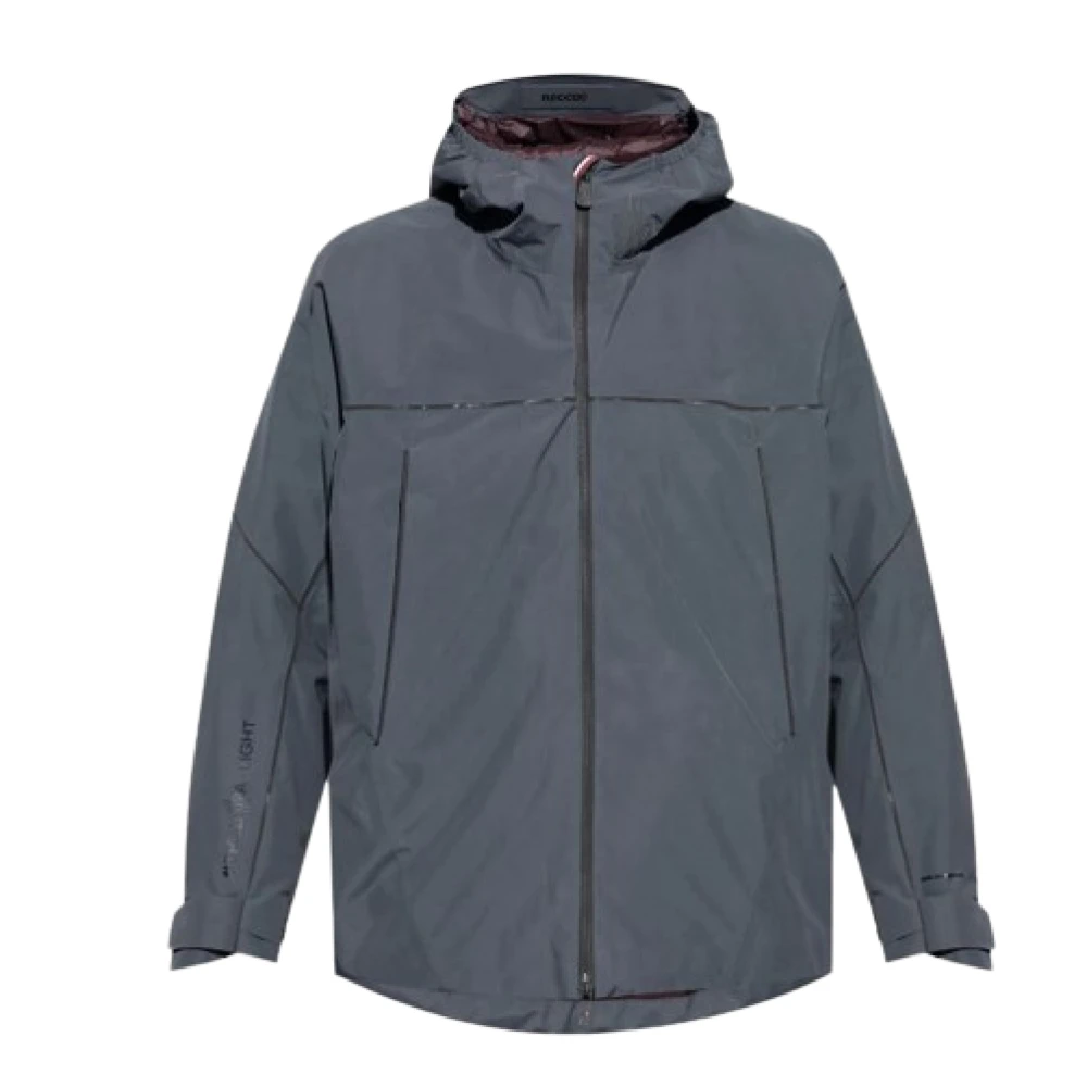 Moncler Reflecterende Lichtgewicht Jas met capuchon Gray Heren