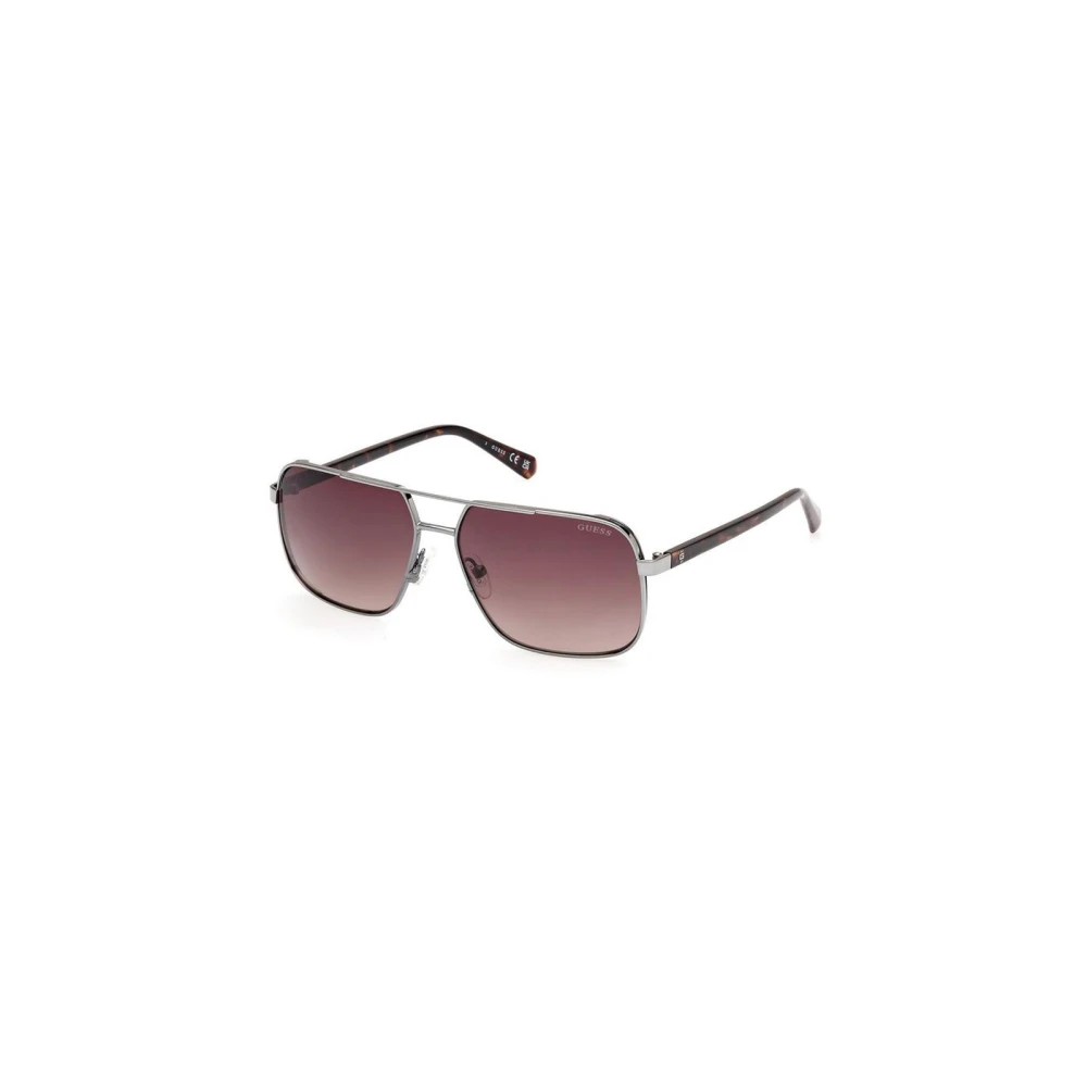 Guess Men's Gray Metal Frame Sunglasses With Gradient Lenses