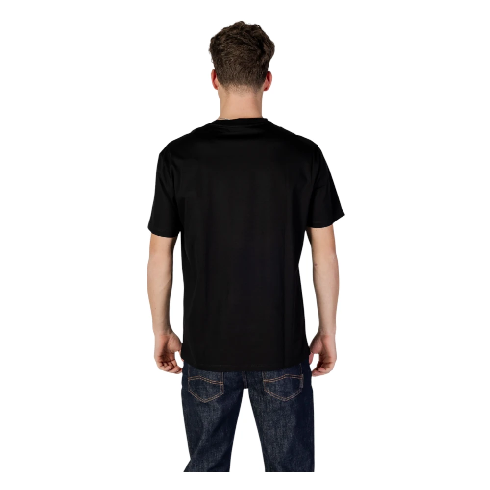 Armani Exchange Korte mouw katoenen T-shirt Black Heren