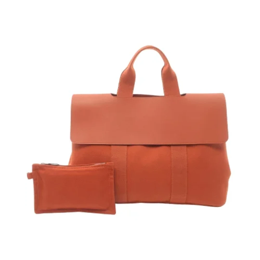 Hermès Vintage Pre-owned Canvas handbags Orange Dames