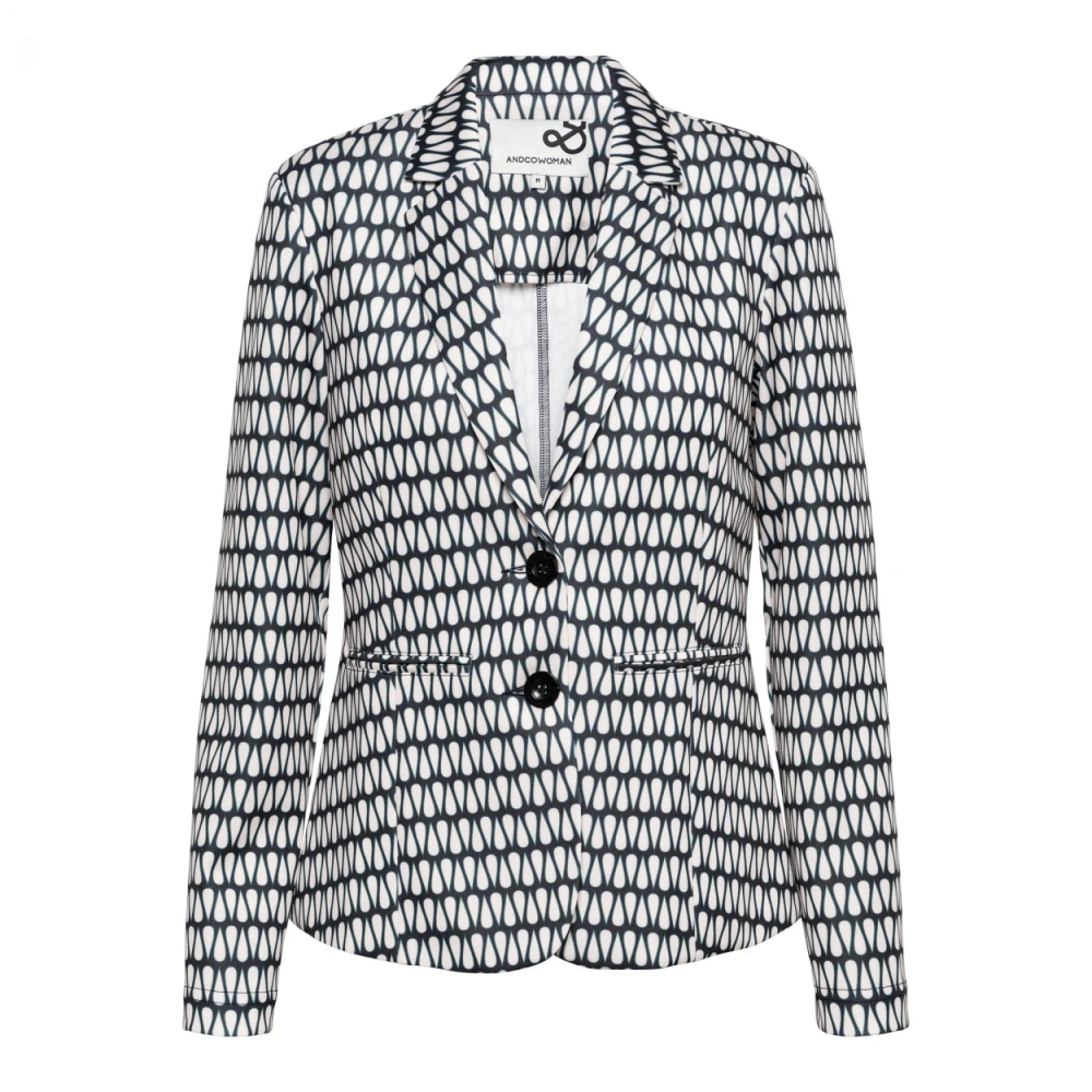 &Co Woman Zwart Multi Blazer Dakota Drop Black Dames