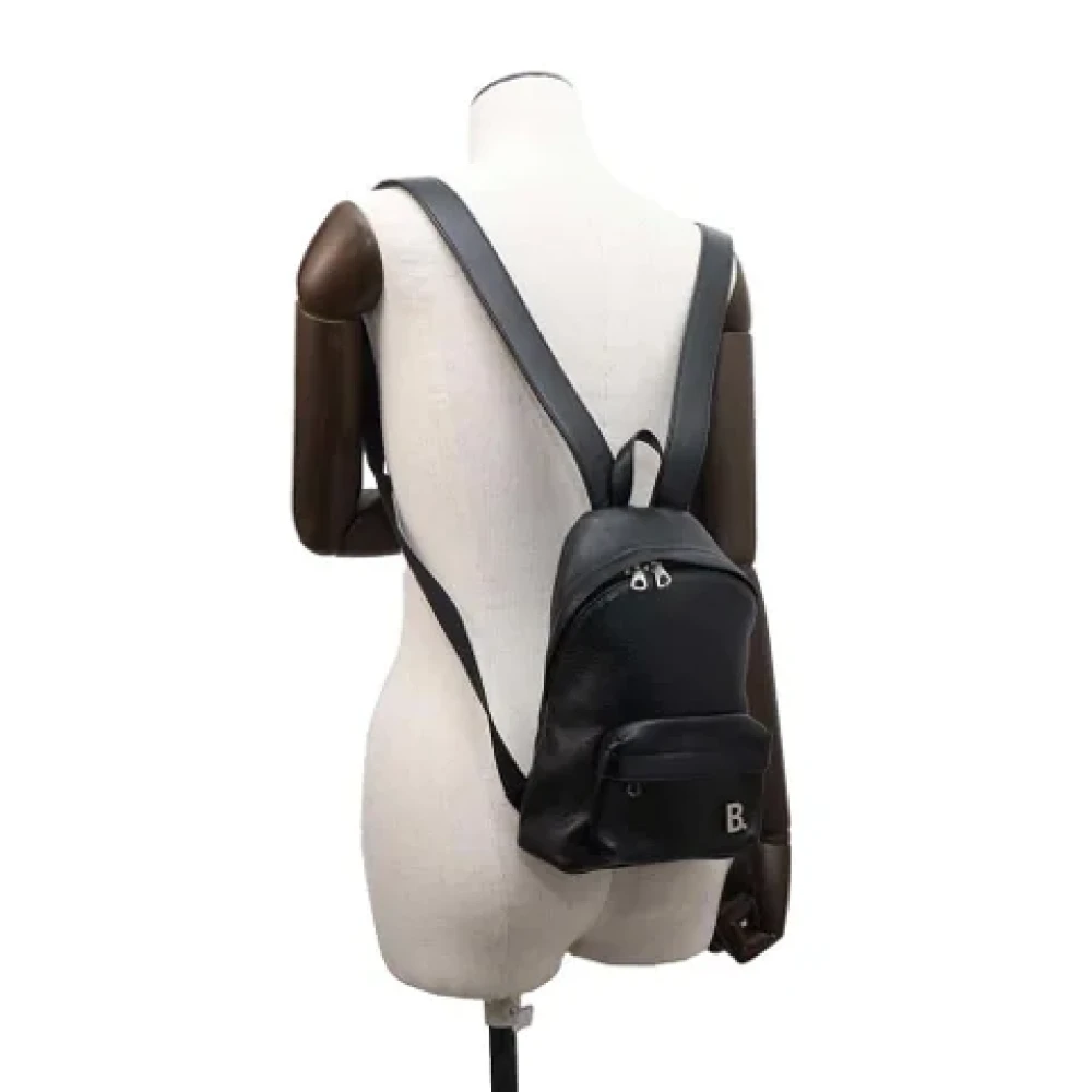 Balenciaga Vintage Pre-owned Leather backpacks Black Dames