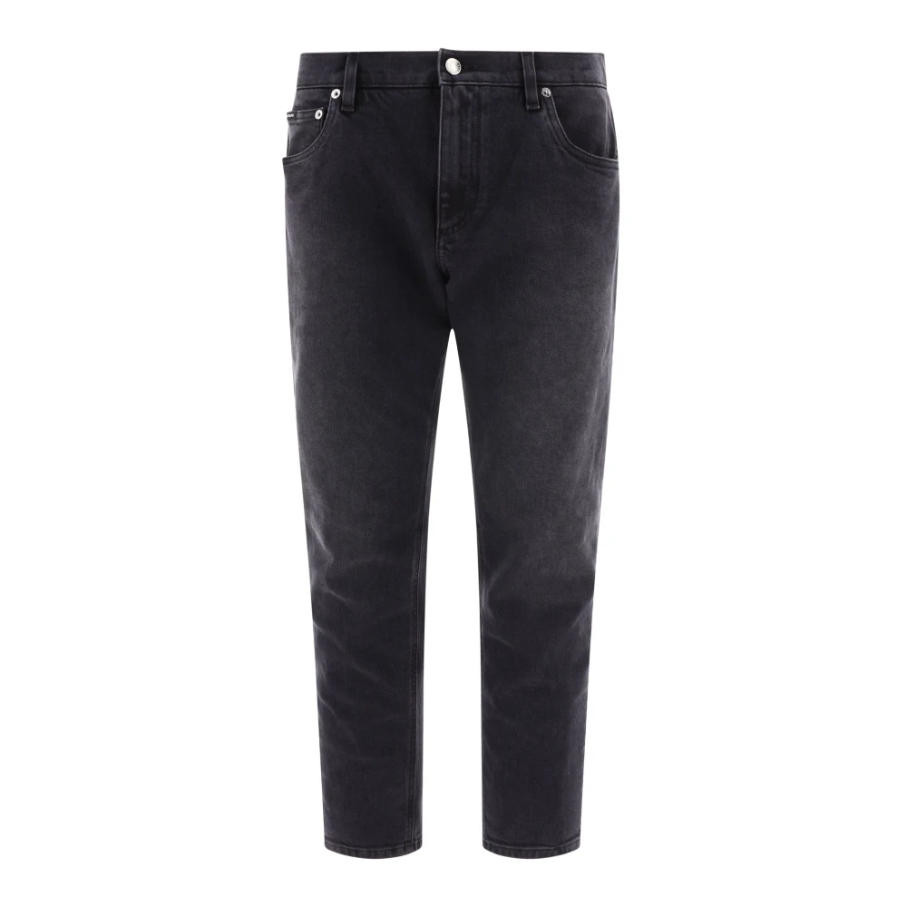 Dolce & Gabbana Losse Jeans 100% Katoen Black Heren