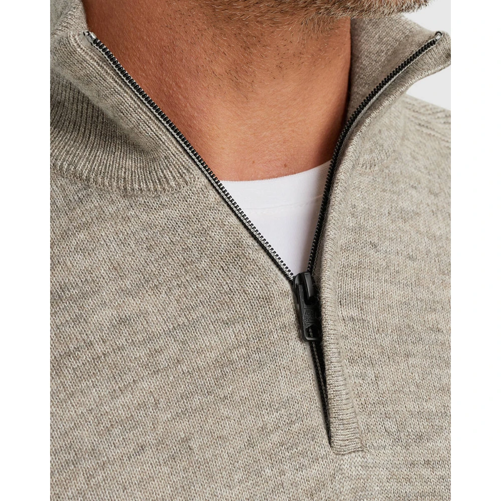 Vanguard Stijlvolle Pullover met Halve Knoopsluiting Brown Heren