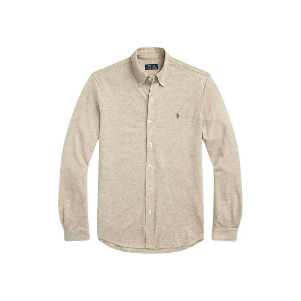 Polo Ralph Lauren Lichtgewicht Mesh Shirt Beige Heren