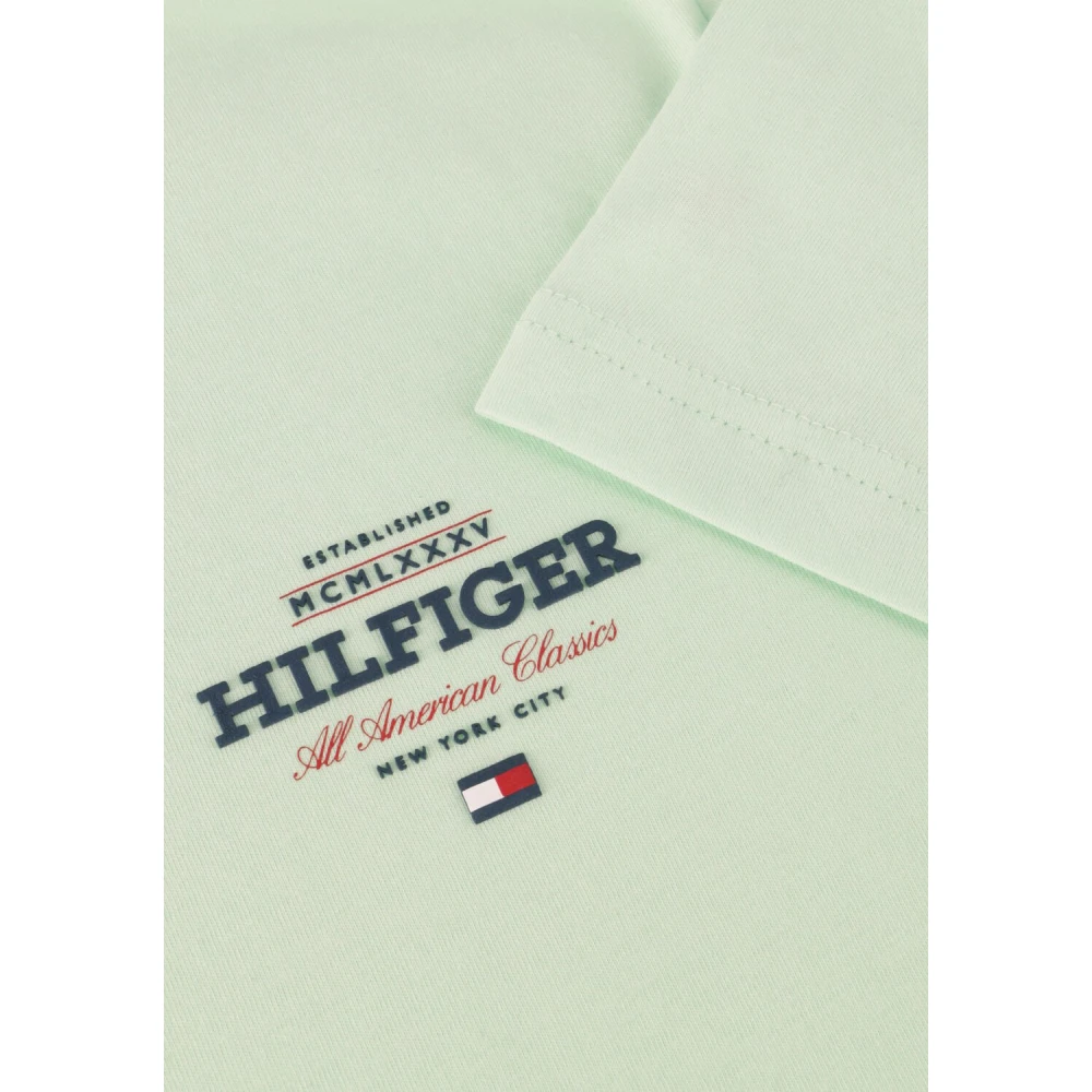 Tommy Hilfiger Groene Monotype Tee voor Mannen Green Heren