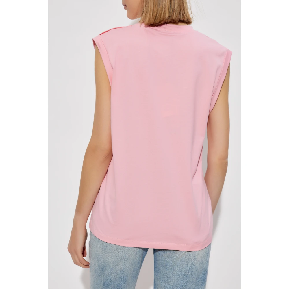 Balmain Top met decoratieve knopen Pink Dames