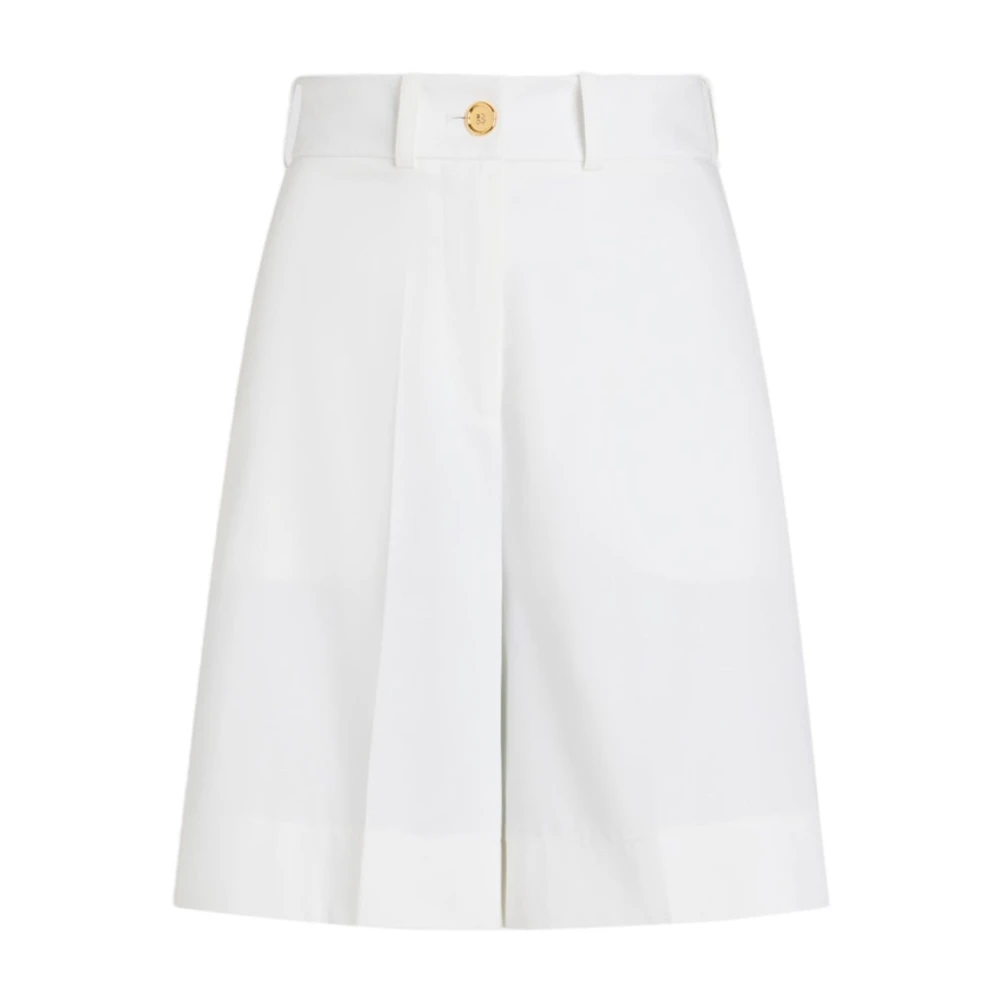 Patou Vita Shorts med Knapp- och Dragkedja White, Dam