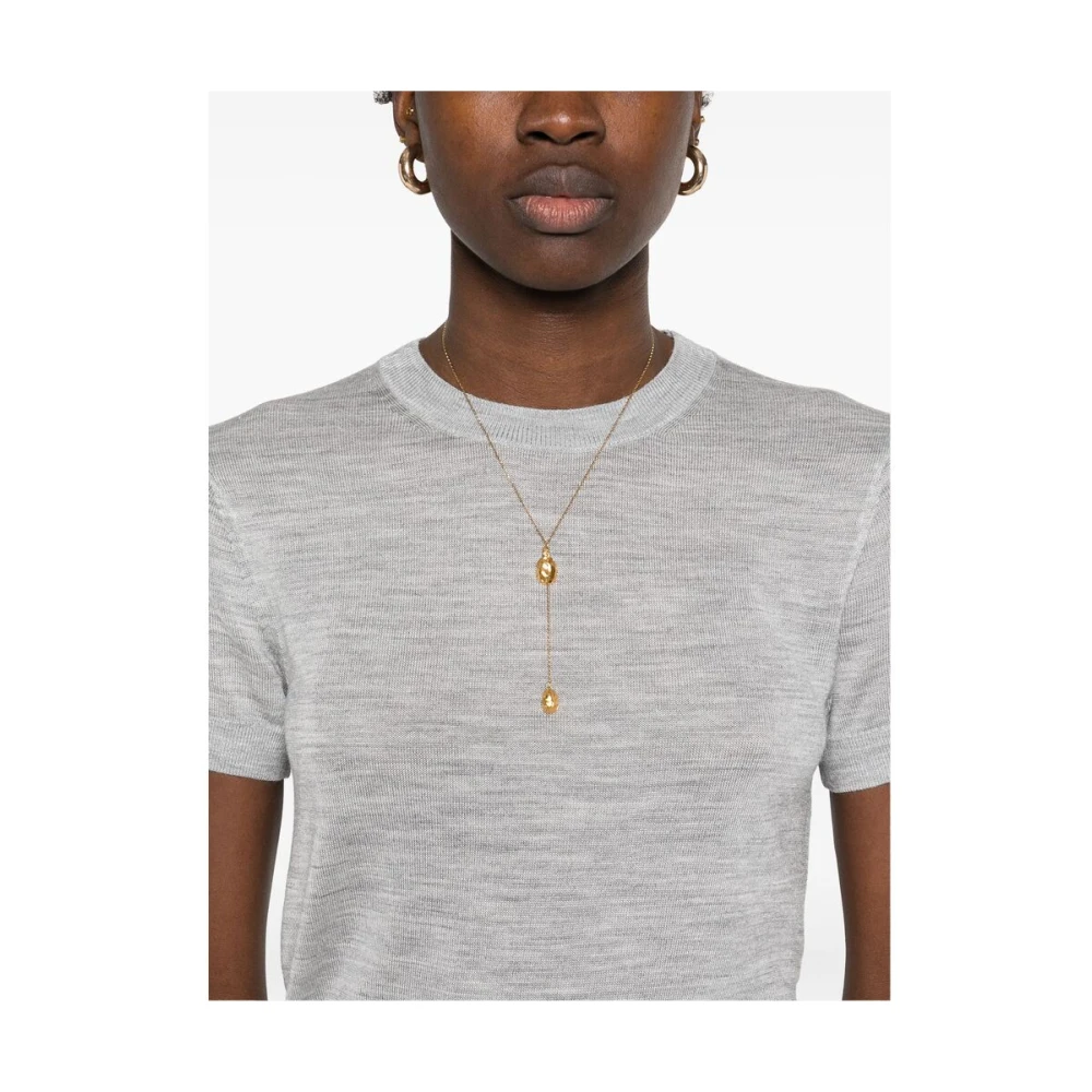 Calvin Klein Heather Grey Crew Neck T-shirt Gray Dames