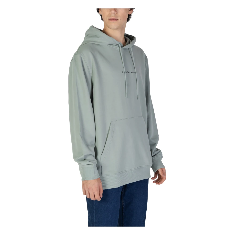 Calvin Klein Jeans Monogram Katoenen Trui Herfst Winter Collectie Green Heren