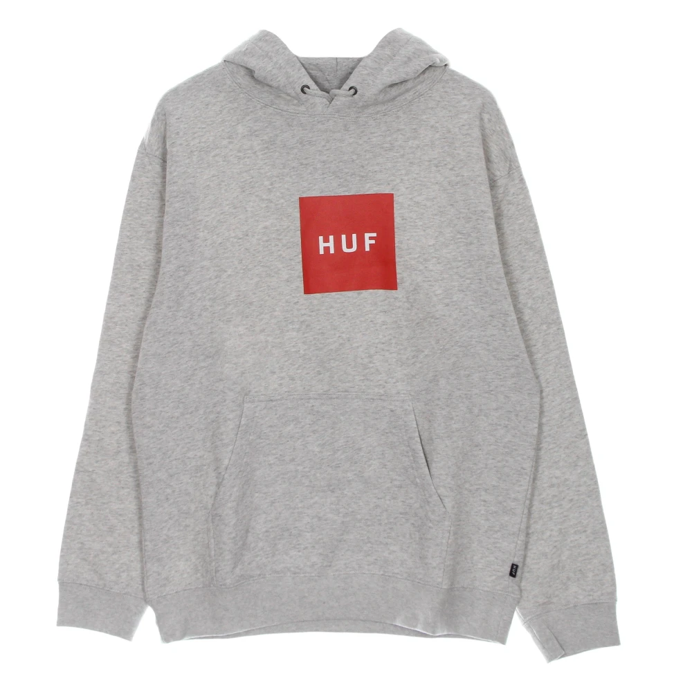 HUF Logo Heren Hoodie Athletic Heather Gray Heren