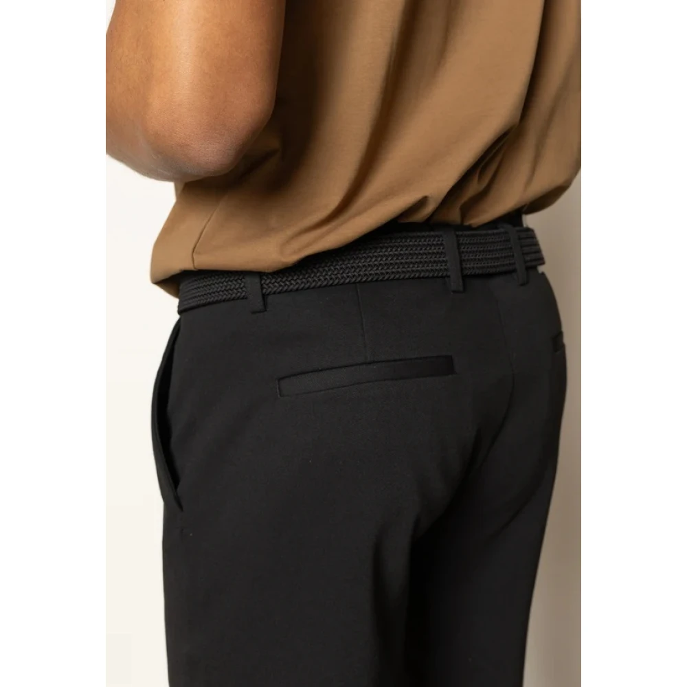 Clean Cut Casual Jersey Shorts met Rits Black Heren