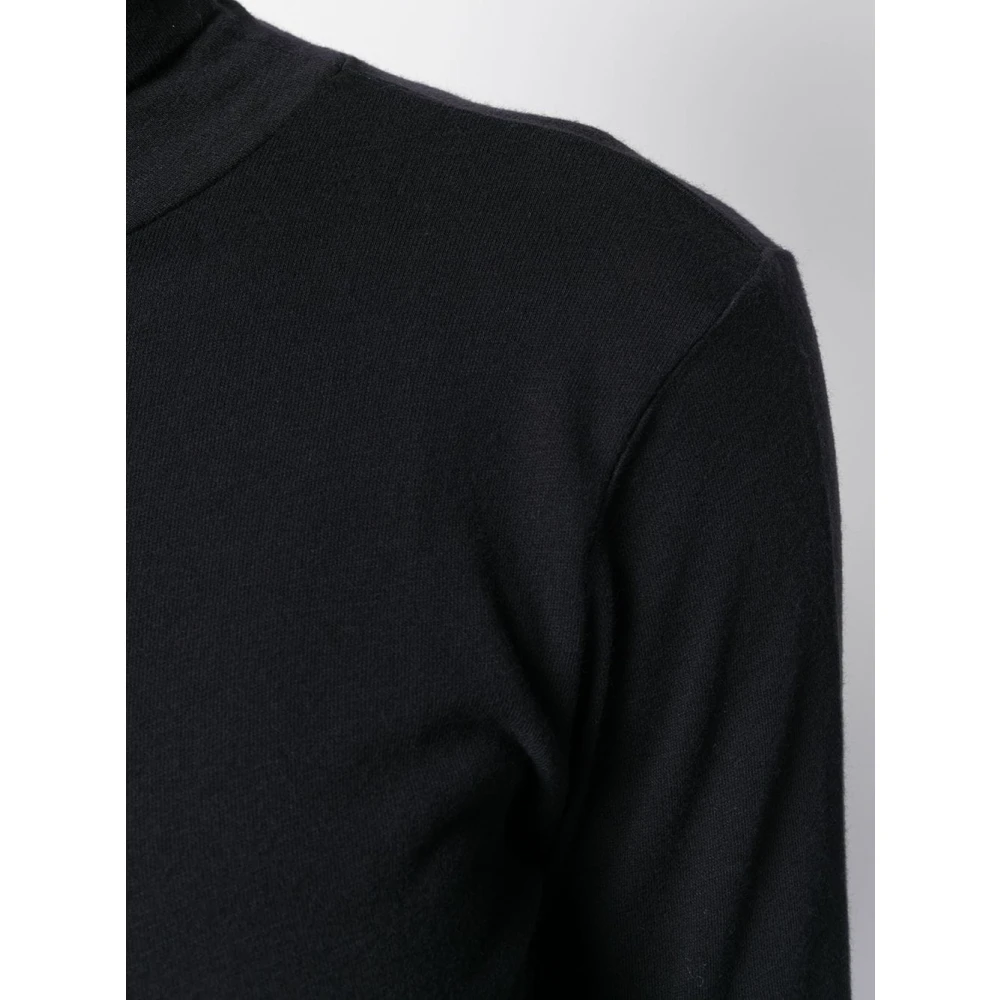 majestic filatures Navy Blue Roll Neck Sweater Blue Dames