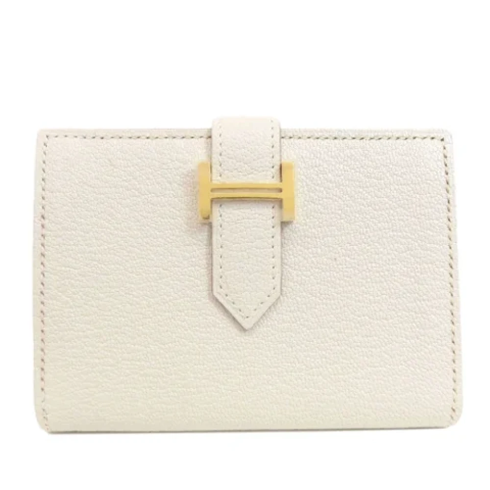 Hermès Vintage Pre-owned Leather wallets White Dames