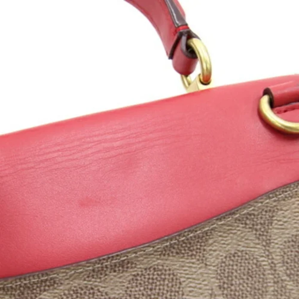 Coach Pre-owned Plastic handbags Beige Dames