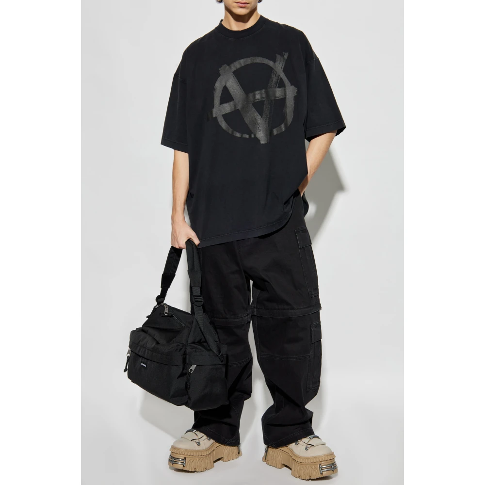 Vetements Bedrukt T-shirt Black Heren