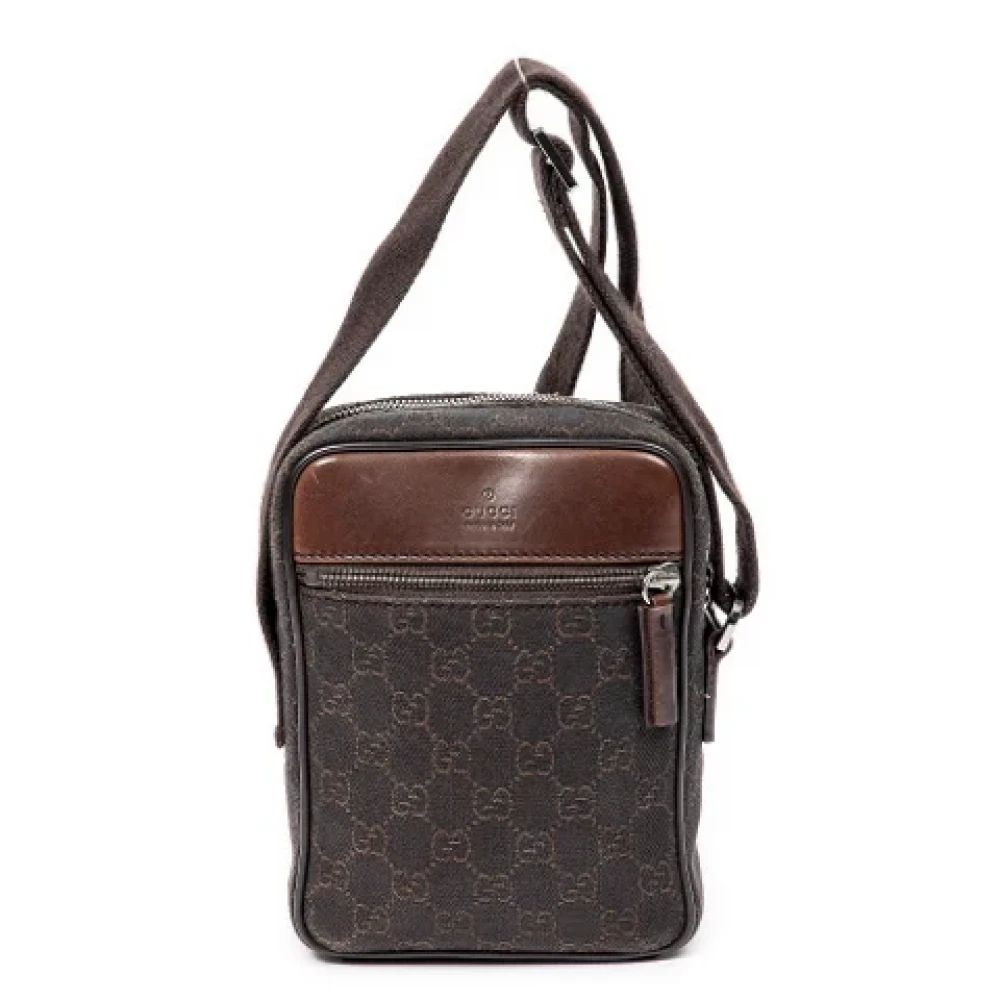 Gucci Vintage Pre-owned Canvas gucci-bags Brown Dames