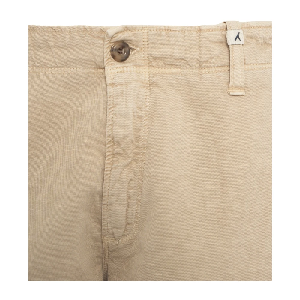 Myths Beige Cargo Bermuda's Stijlvolle Pasvorm Zakken Beige Heren