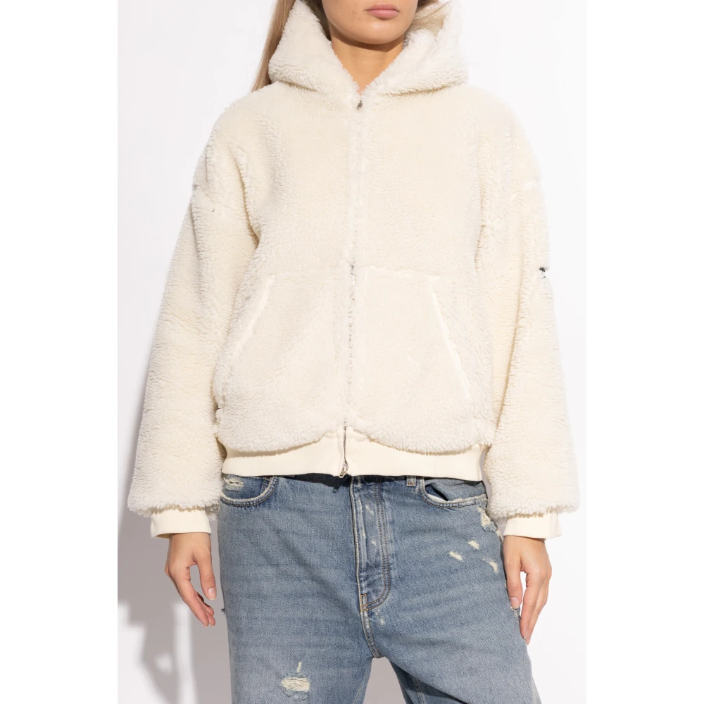 Balenciaga Faux Fur Sweatshirt Beige Dames